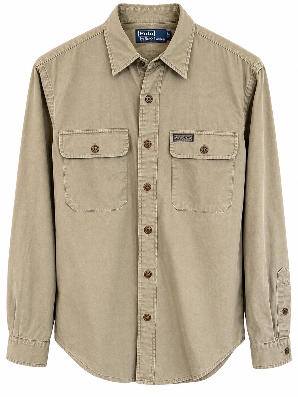 Polo Ralph Lauren Men’s Small Khaki Utility Safari Shirt Long Sleeve